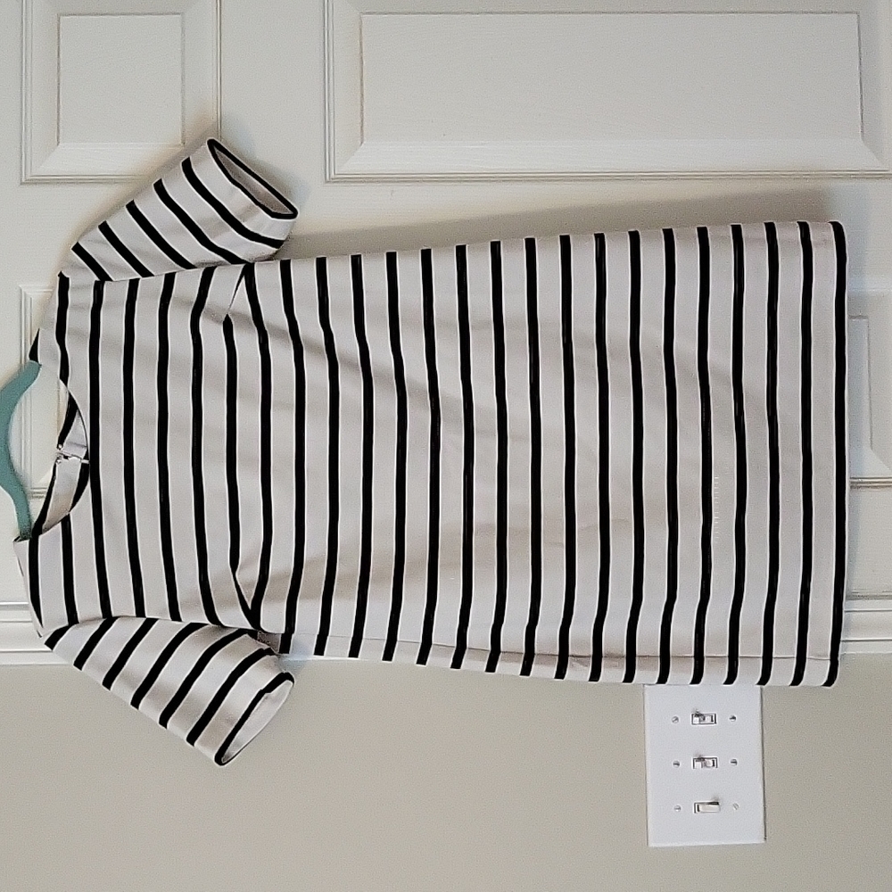 Midi Black and White Stripe Dress